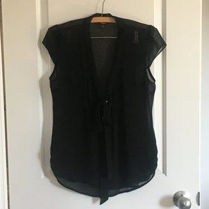 Guess sheer black blouse